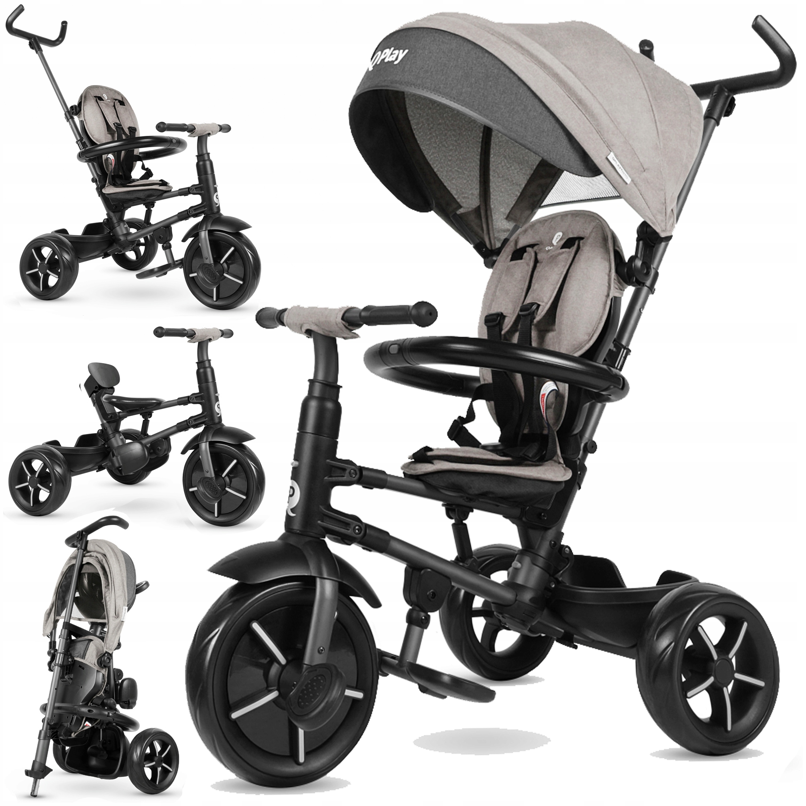 Rowerek Trójkołowy Dla Dziecka Wózek Pchacz 3w1