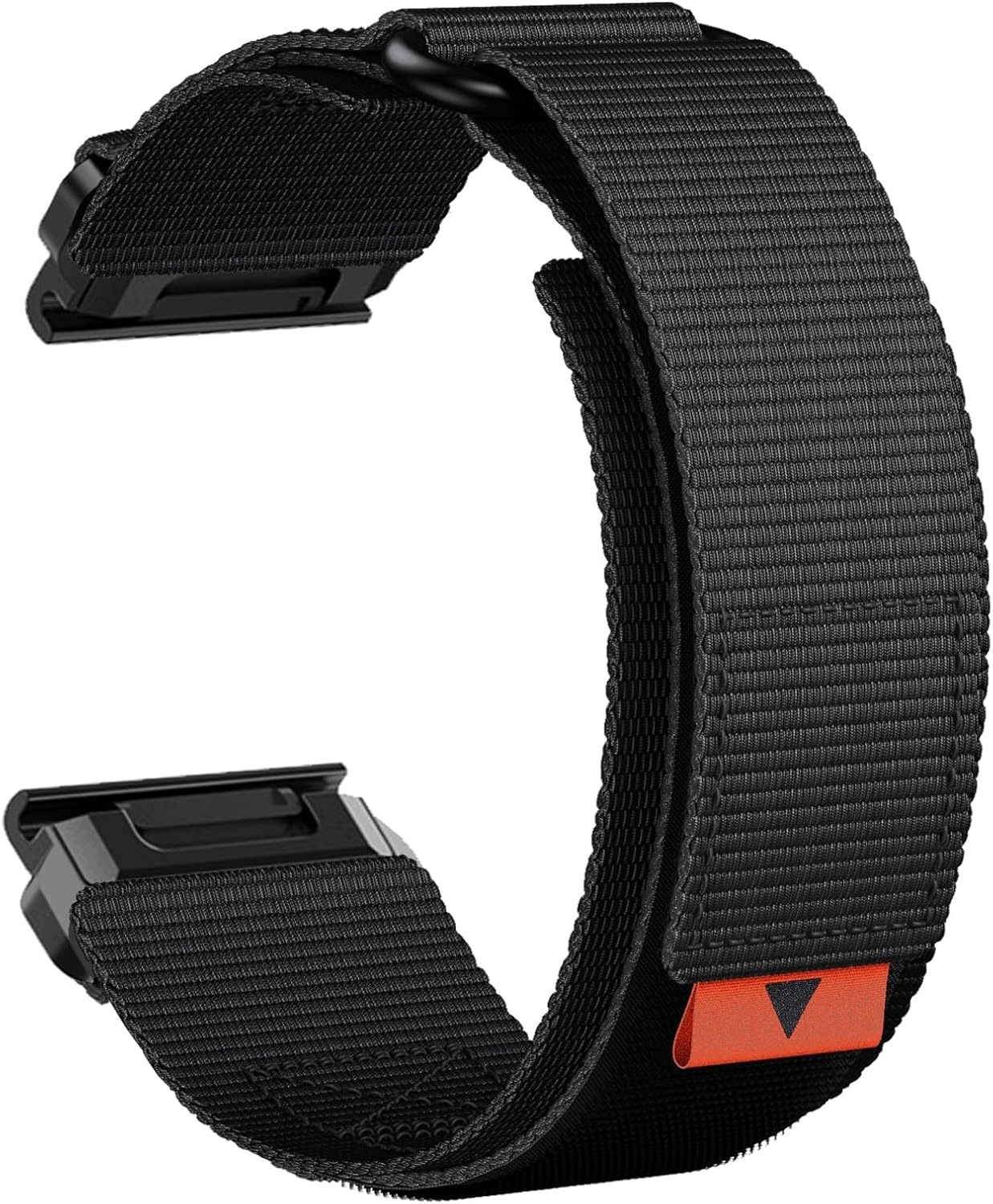 Czarny pasek do zegarka Garmin QuickFit 26 mm nylon taktyczny 140-220 mm