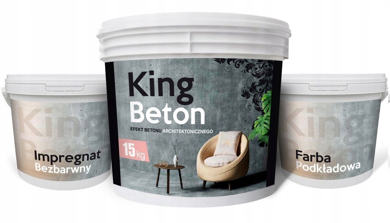 Dekoratívny Betón Architektonický 15 Kg Farba 6x Sada do 17 m2 King