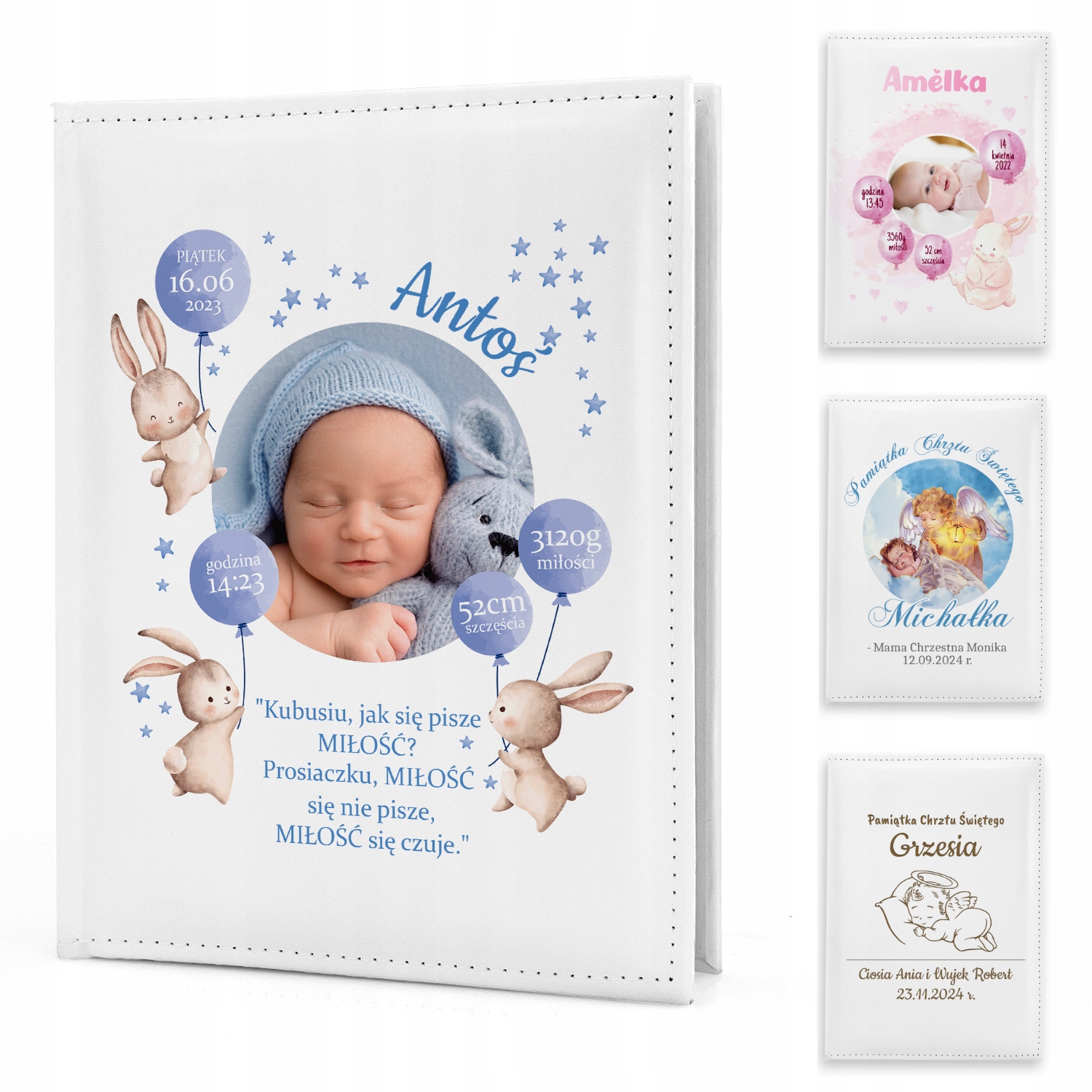 Album na Zdjęcia Personalizacja Dla Dziecka Roczek Urodziny Chrzest
