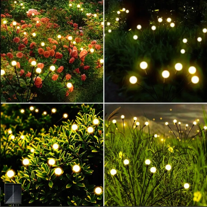 2x LAMPA OGRODOWA LAMPKA SOLARNA WBIJANA OGRODOWE KULKI 6x LED DO OGRODU Marka bez marki