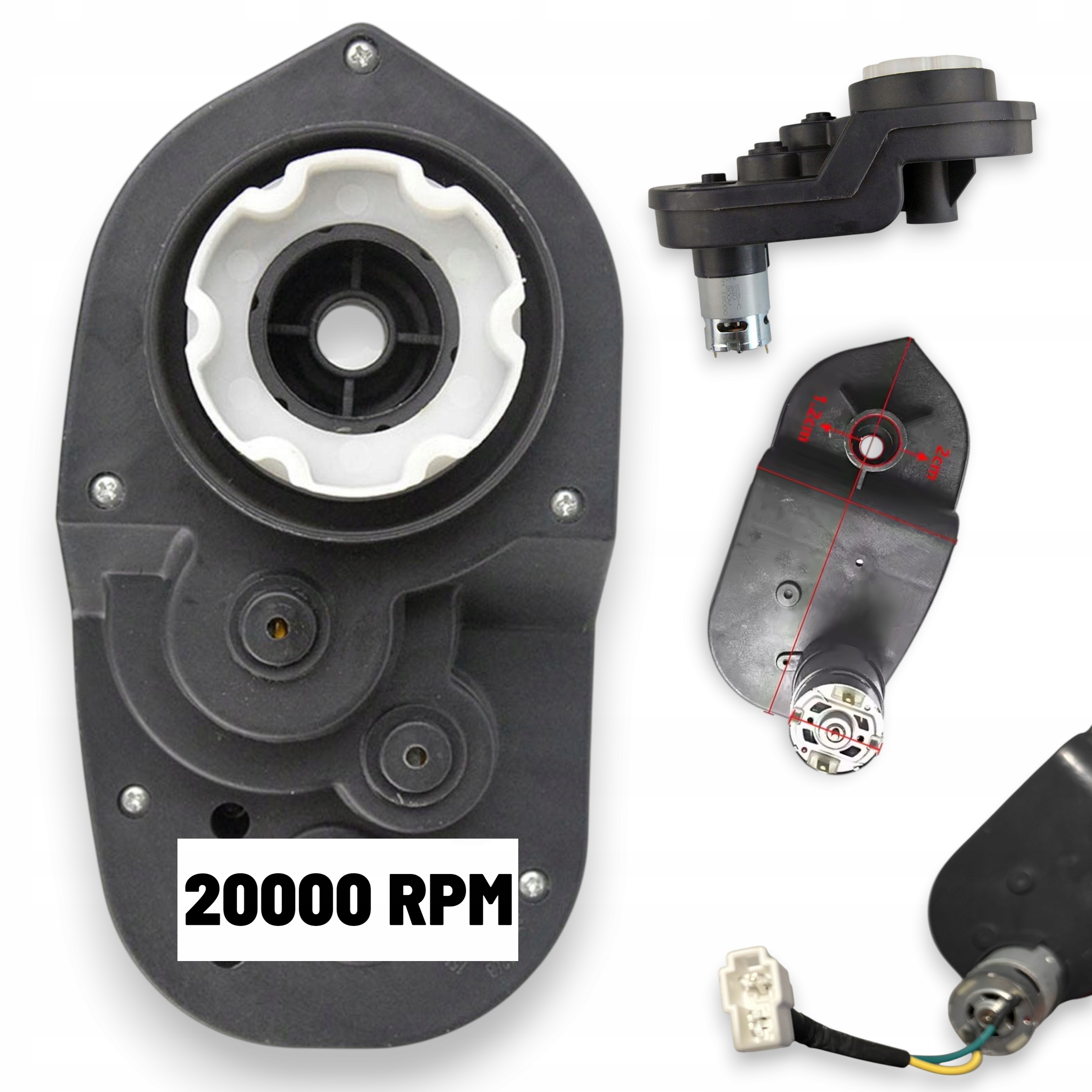 Silnik przekładnia 24V 20000 Rpm napęd 200W do pojazdów na akumulator