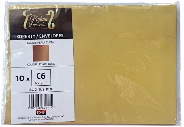 

Koperty ozdobne C6 Pearl 120g złote 809714