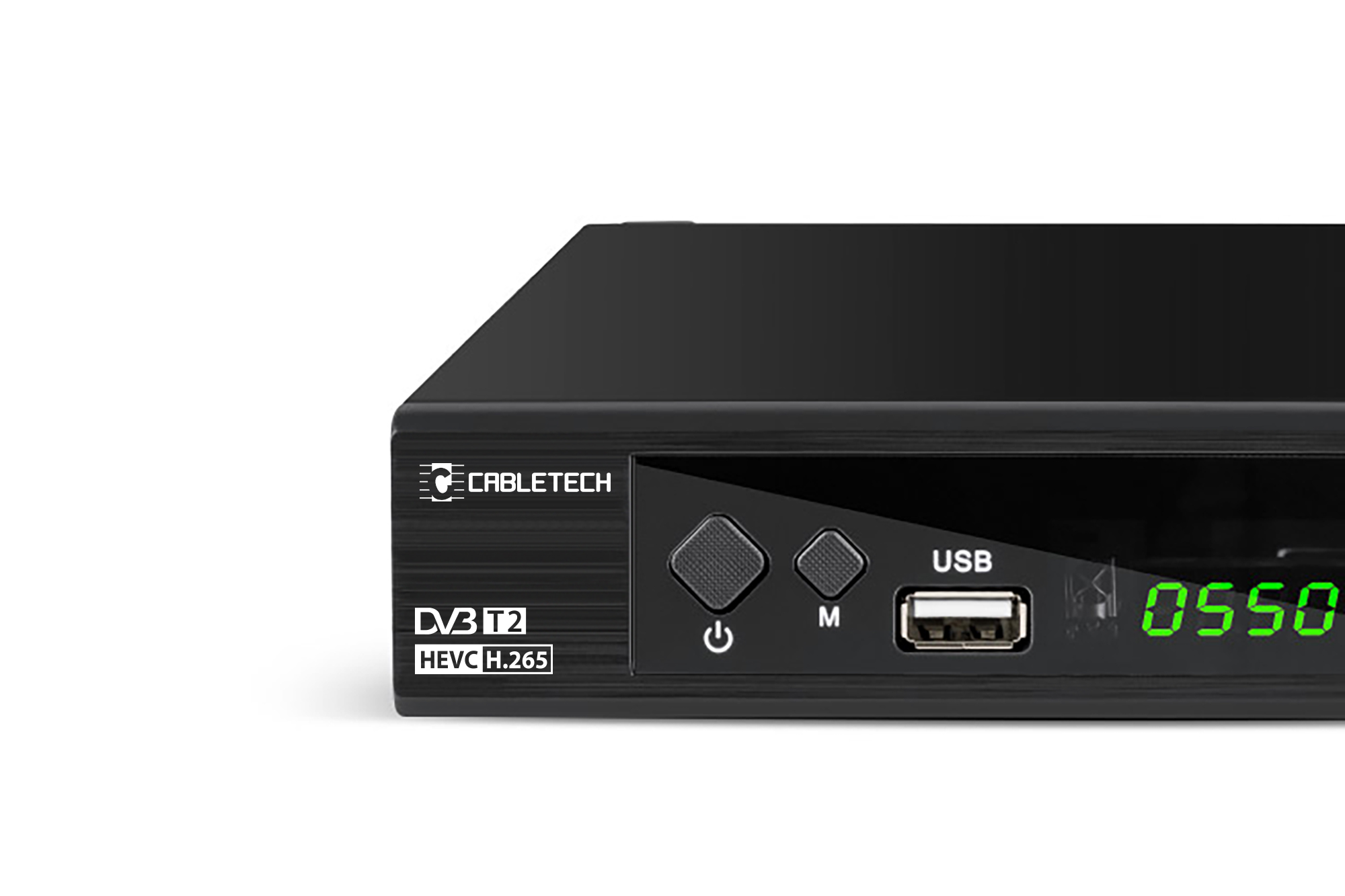 Tuner DVB-T2 DVB-C Hevc H.265 10bit dekoder tv naziemnej Cabletech Głębokość produktu 3.6 cm