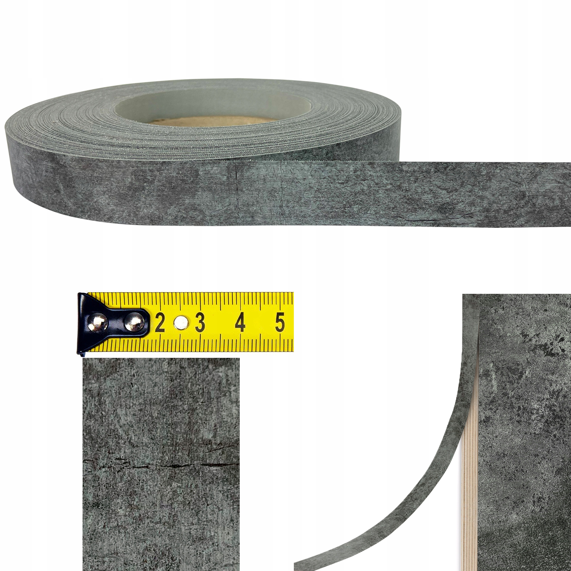 Dokončovací páska na okrajích nábytku šířka 4 cm Melaminový lem Beton