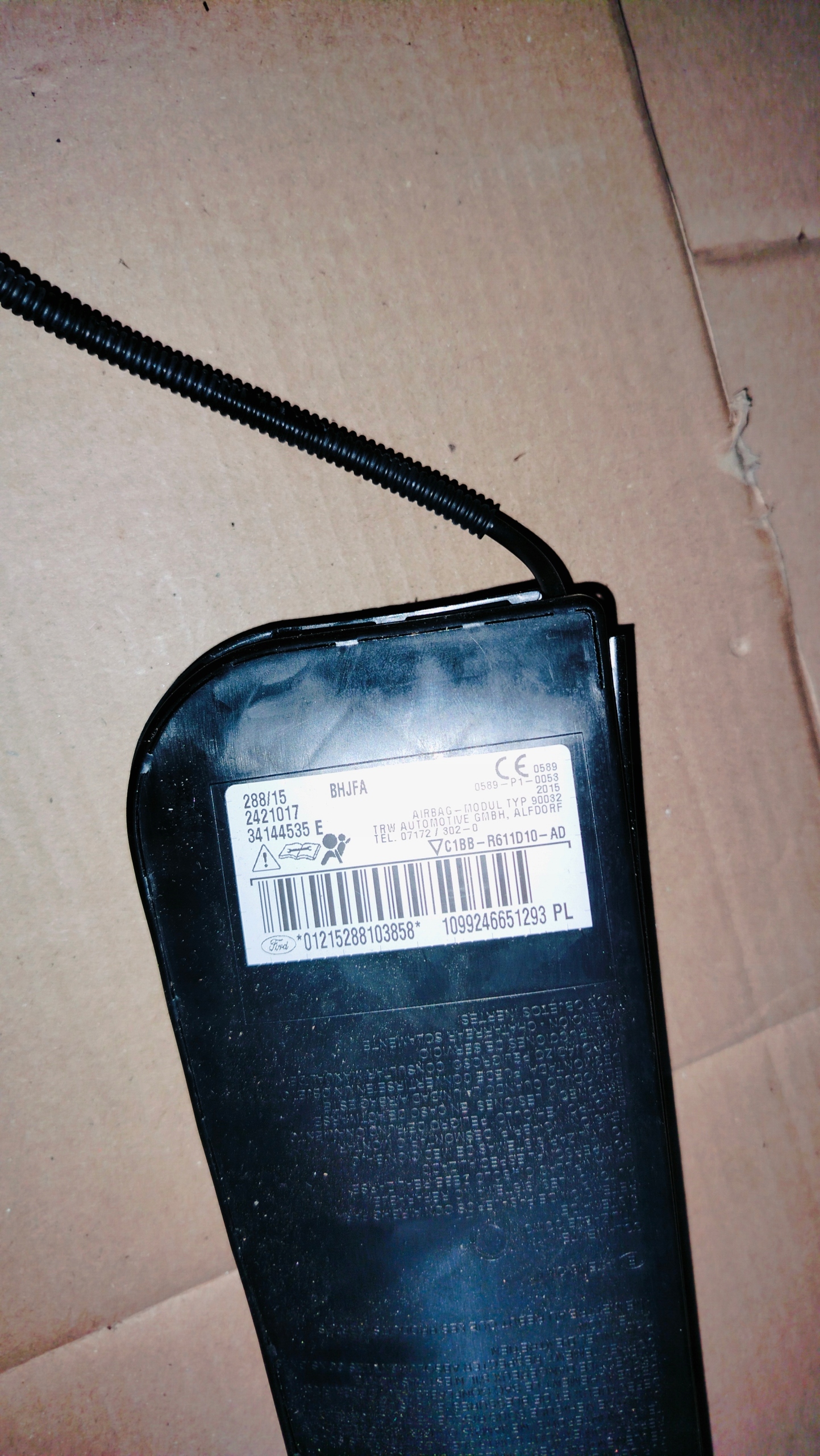 Ford Fiesta mk7 seat airbag right front C1BBR611D10AD