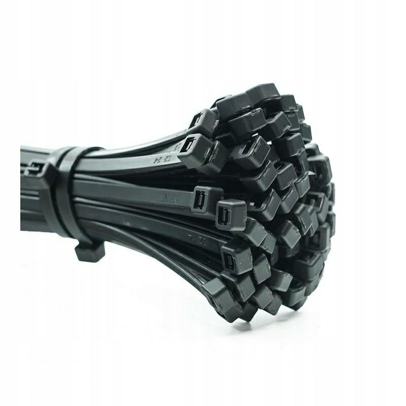 Opaski Kablowe Zaciskowe Czarne Trytki Trytytki Opk 7,6x540 Erko 100 Sztuk