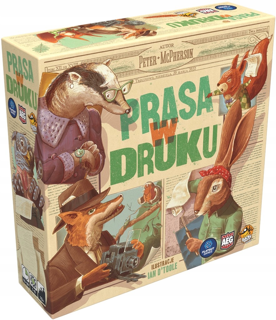 Gra planszowa Prasa w druku kafelkowa Rodzinna łamigłówki Lucky Duck Games