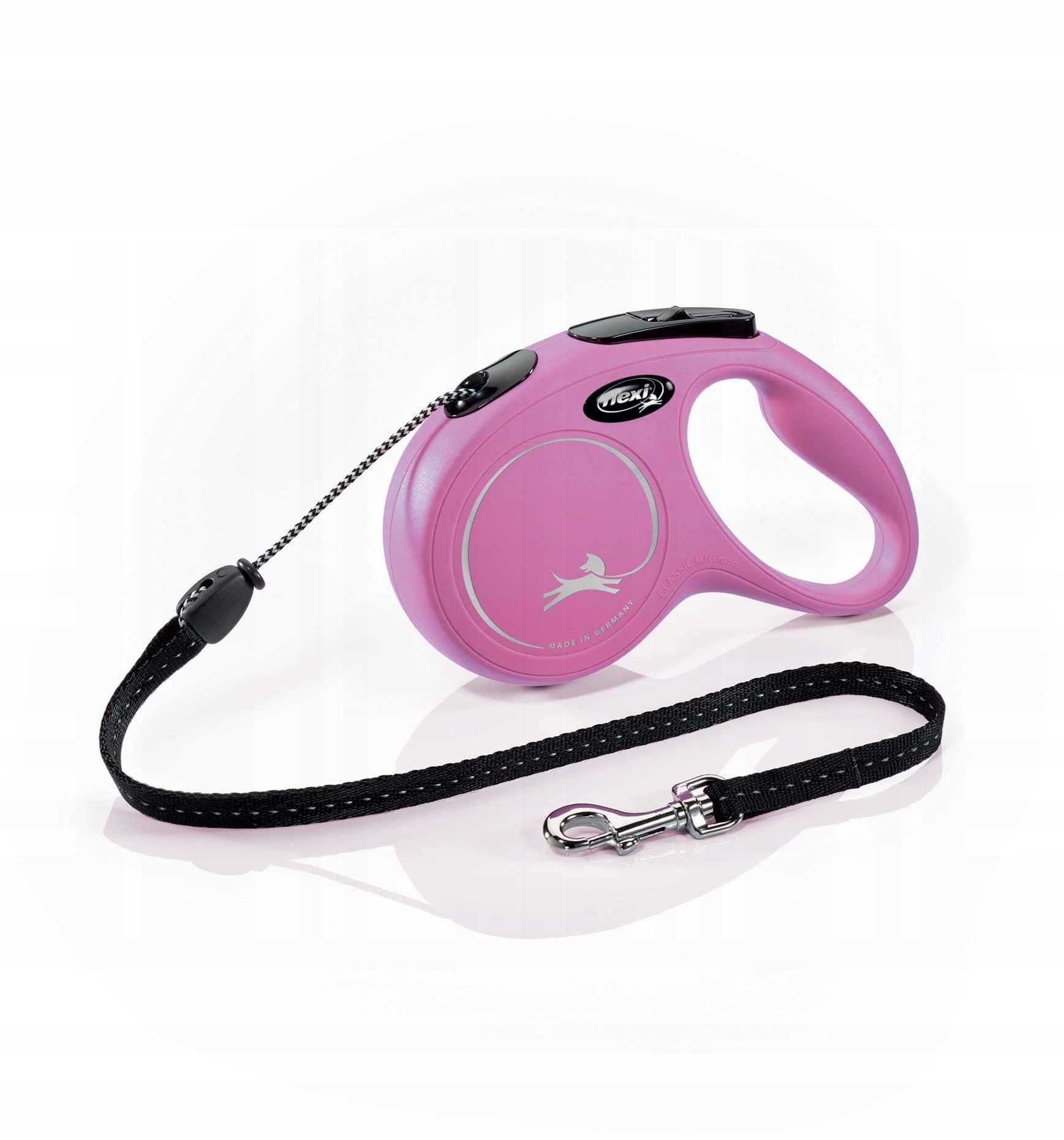 Levně Vodítko pro psa Flexi New Classic, lanko, růžové, vel. M, 5m, 20kg
