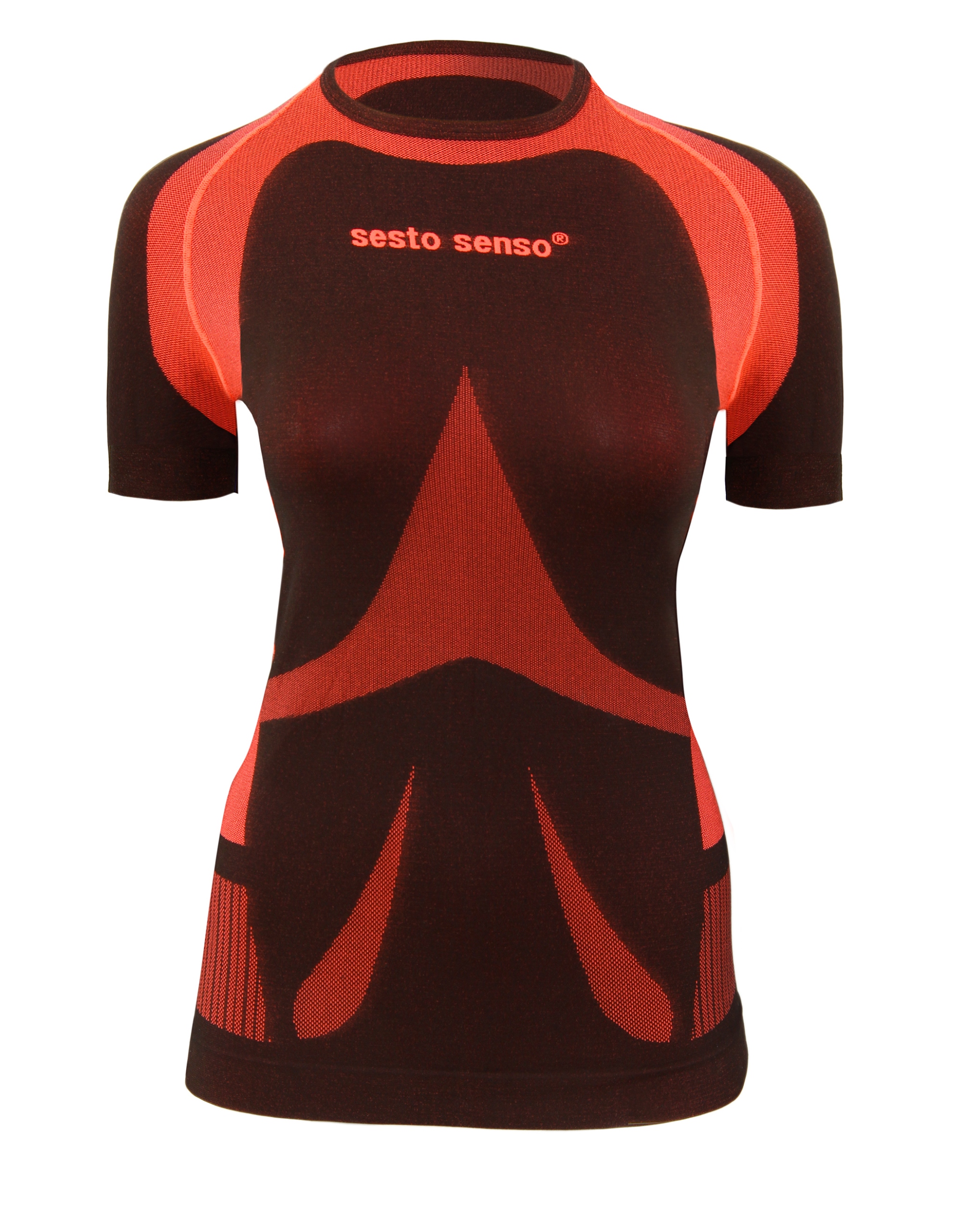 Sesto Senso Damska bielizna termoaktywna krótki rękaw XL Fiery Coral