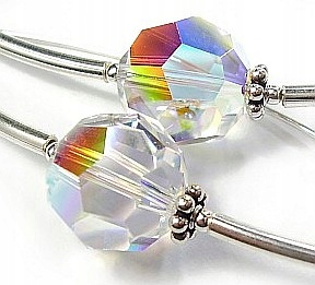 Akce Krásné krystaly Náušnice Stříbro 12AB