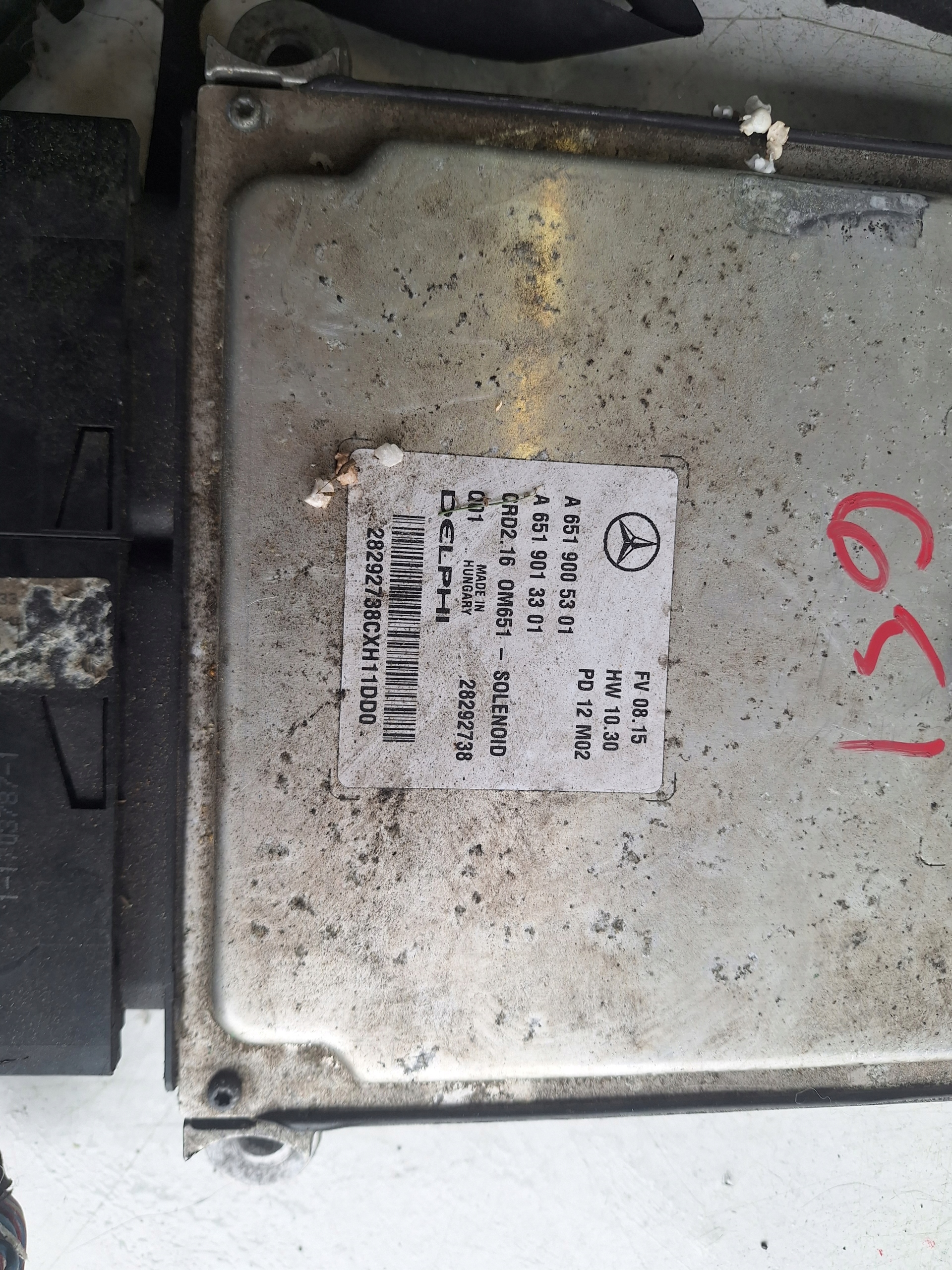 computer control unit of the engine MERCEDES A6519005301 DELPHI A6519013301