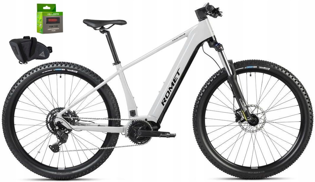 Rower Elektryczny 29 Romet E-mustang 1.0 725WH sakwa lampka