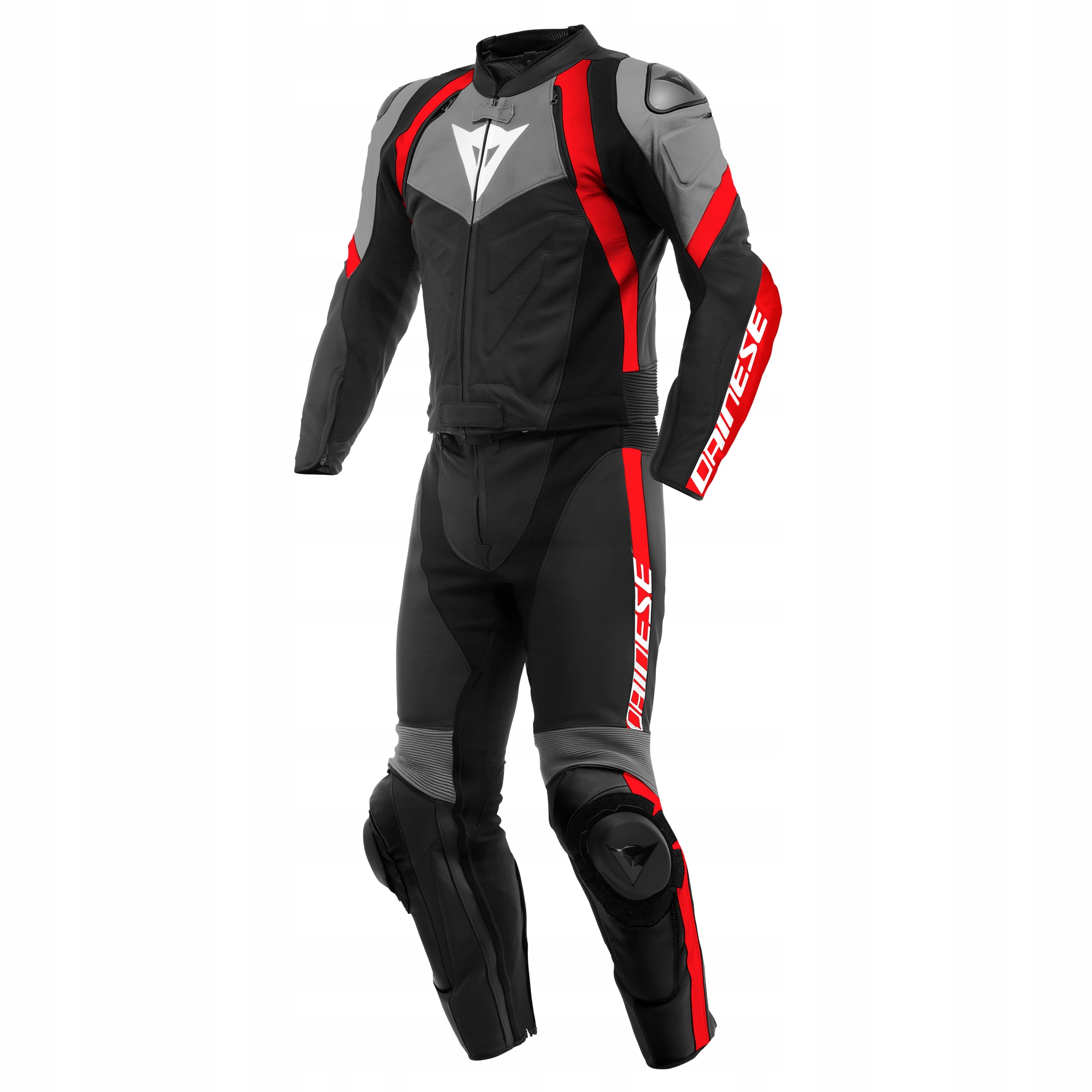 Motocyklový športový overal Dainese Avro 4 2PCS Čierno/šedý/Červený 4