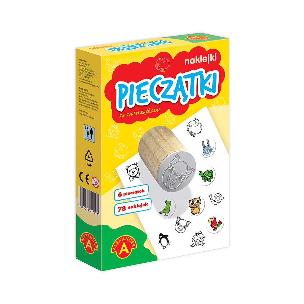 

Pieczątki Zoo Stempelki 6szt zwierzęta naklejki