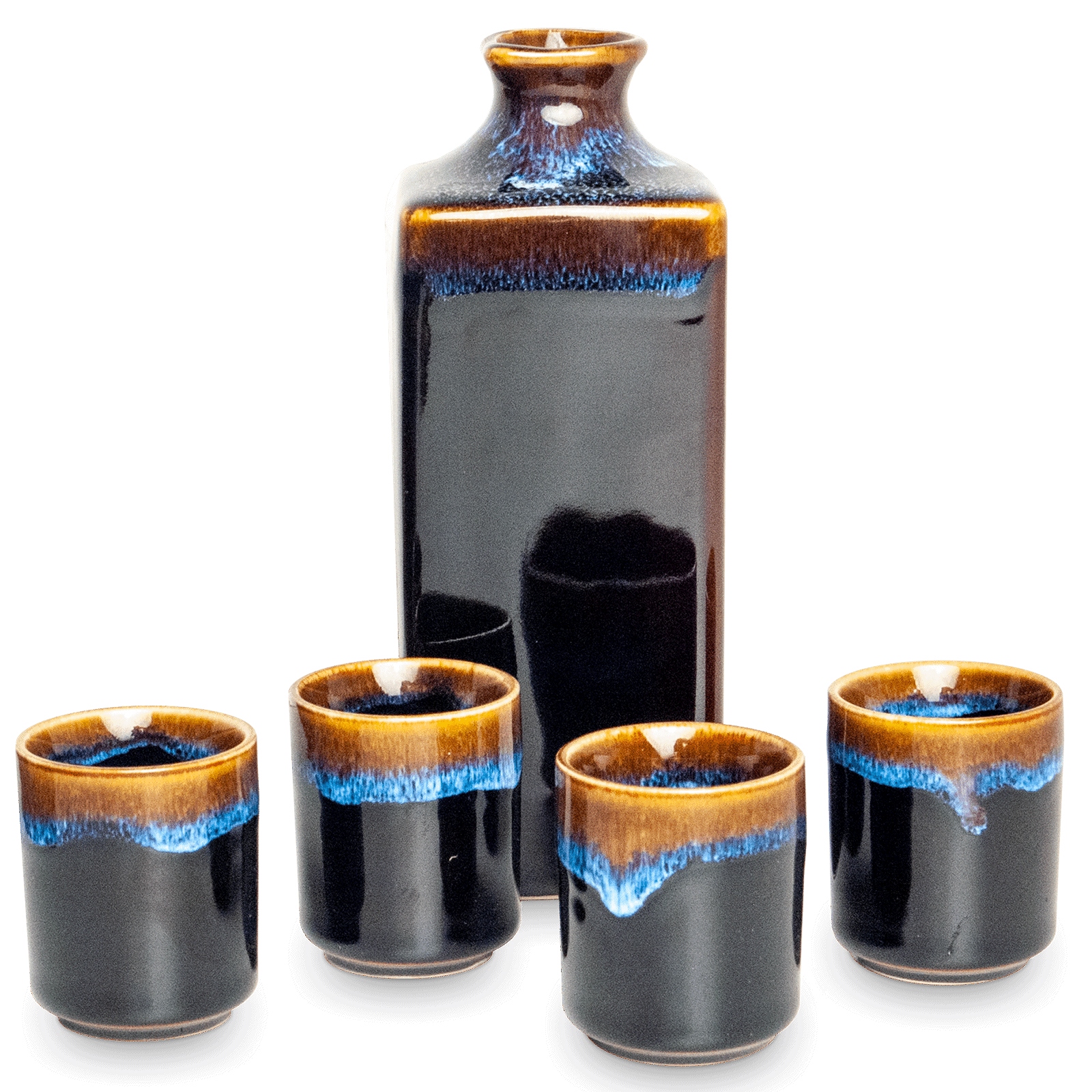 

Czarno-Brązowy Zestaw Do Podawania Sake 450ml Edo