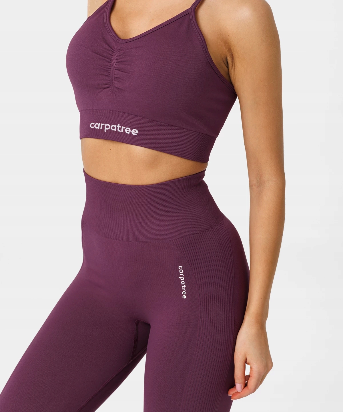 Biustonosz damski sportowy allure Seamless Bra Carpatree L bordo Satin Plum