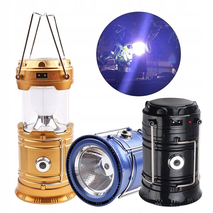 

Lampka Lampa Solarna Kempingowa 230V Usb Panel