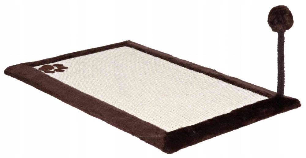 Levně Škrabadlo Pro Kočky Podložka 70x45cm S Plyšem Tmavě Hnědá