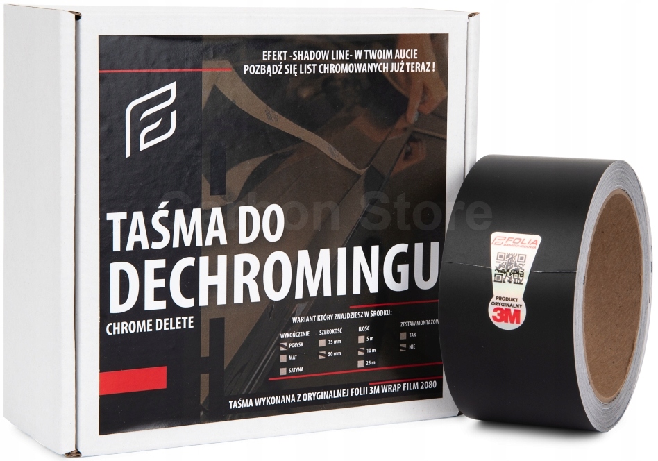 3M FOLIA TASMA DECHROMING 5cm x 10m CZARNY MAT