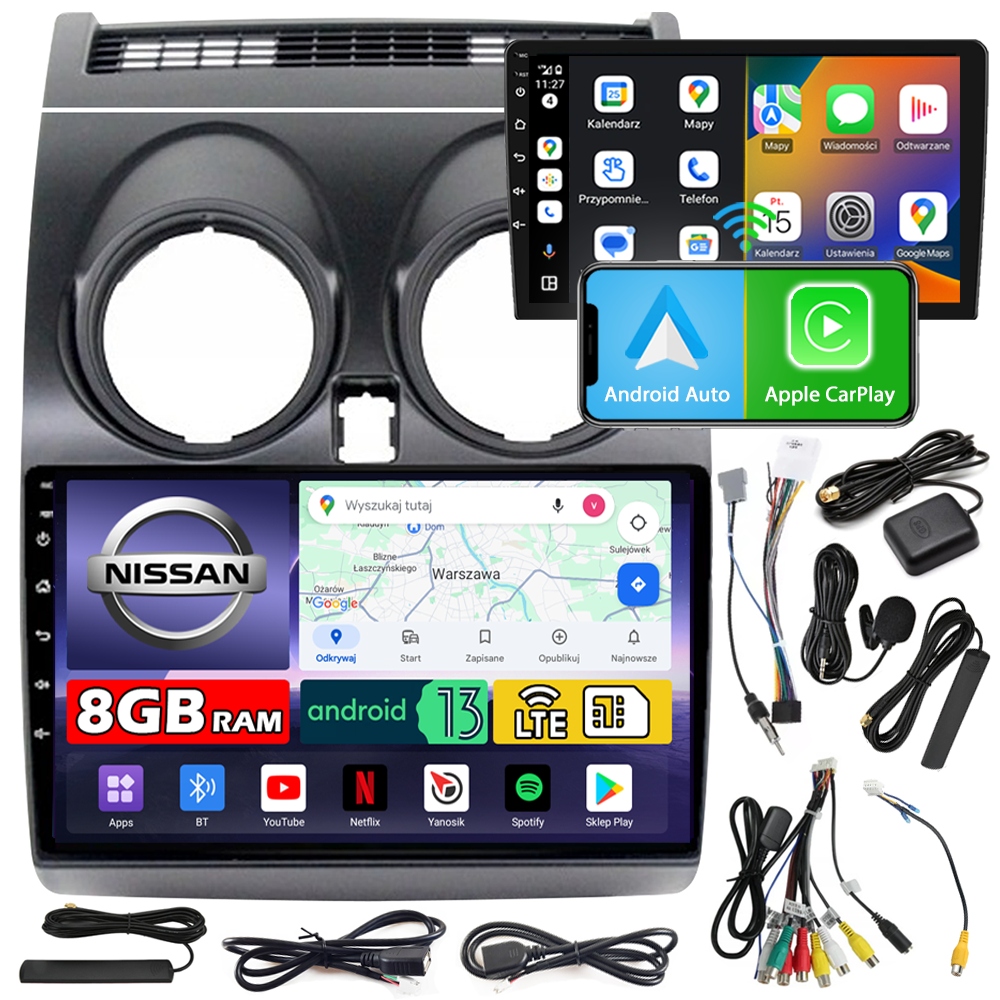 Autorádio Ncs ZQ9 Nissan Qashqai J10 2006-2013 Android 8GB Lte