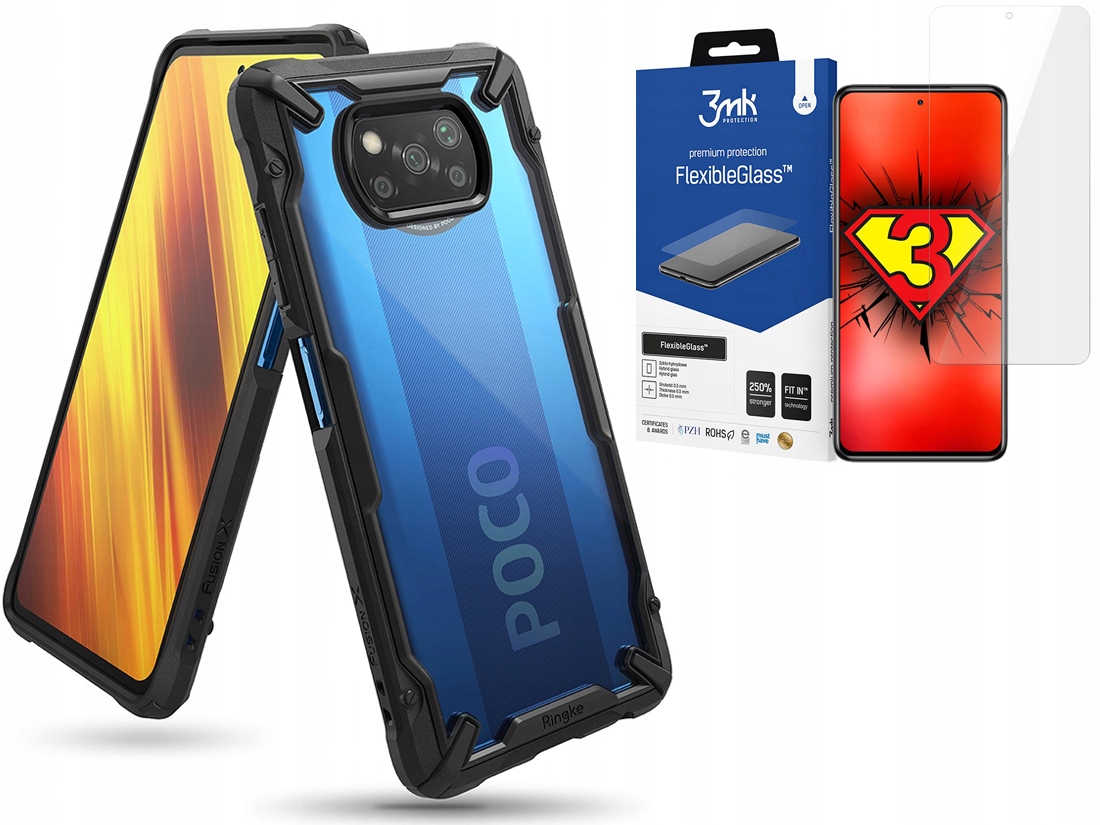

Ringke Etui Case Do Xiaomi Poco X3 Nfc +szkło 3MK