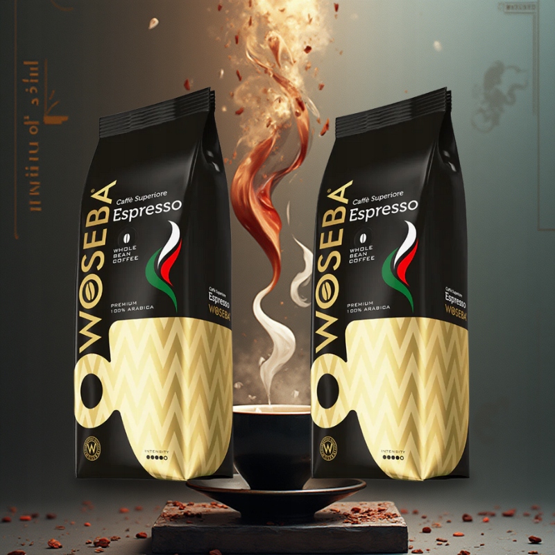 Levně Káva zrnková Arabica Woseba Espresso 1 kg 2x500 g