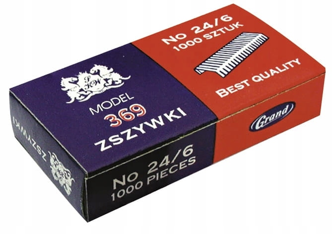 

Zszywki 24/6 Grand 1000 sztuk ocynkowane