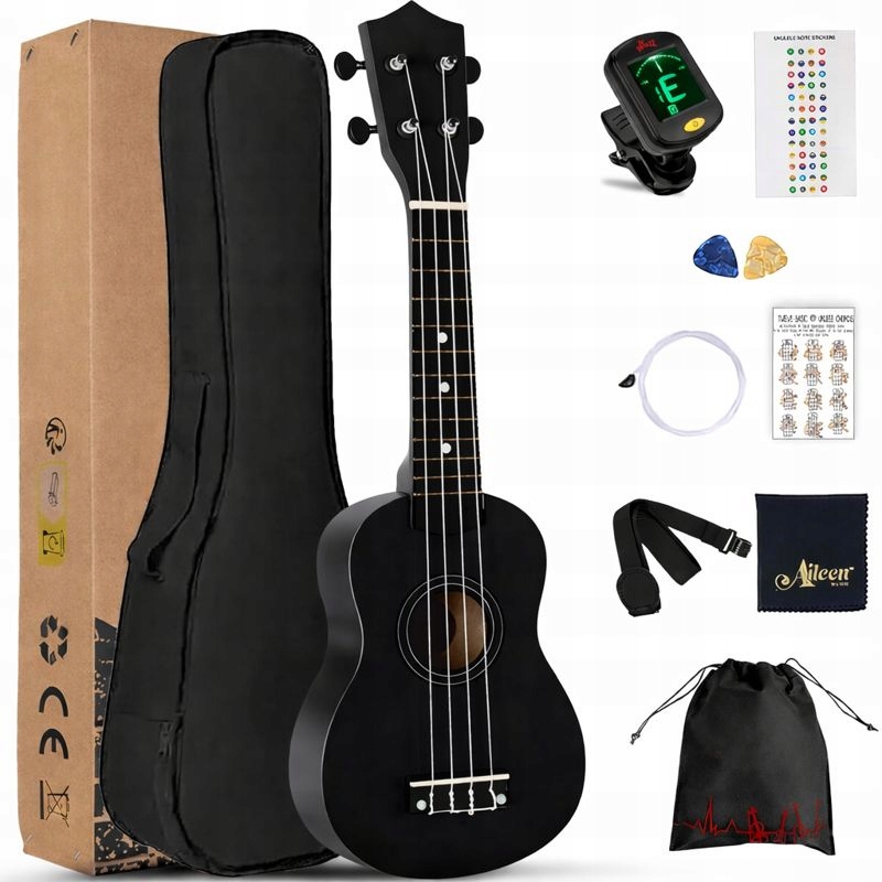 Sopránové Ukulele Pro Děti Pro Výuku Set Pouzdro Strojky Kostky 21el