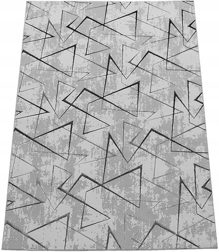 Koberec 120x180 Šedý S Krémovým A Strieborným Do Obývačky Moderný Loft