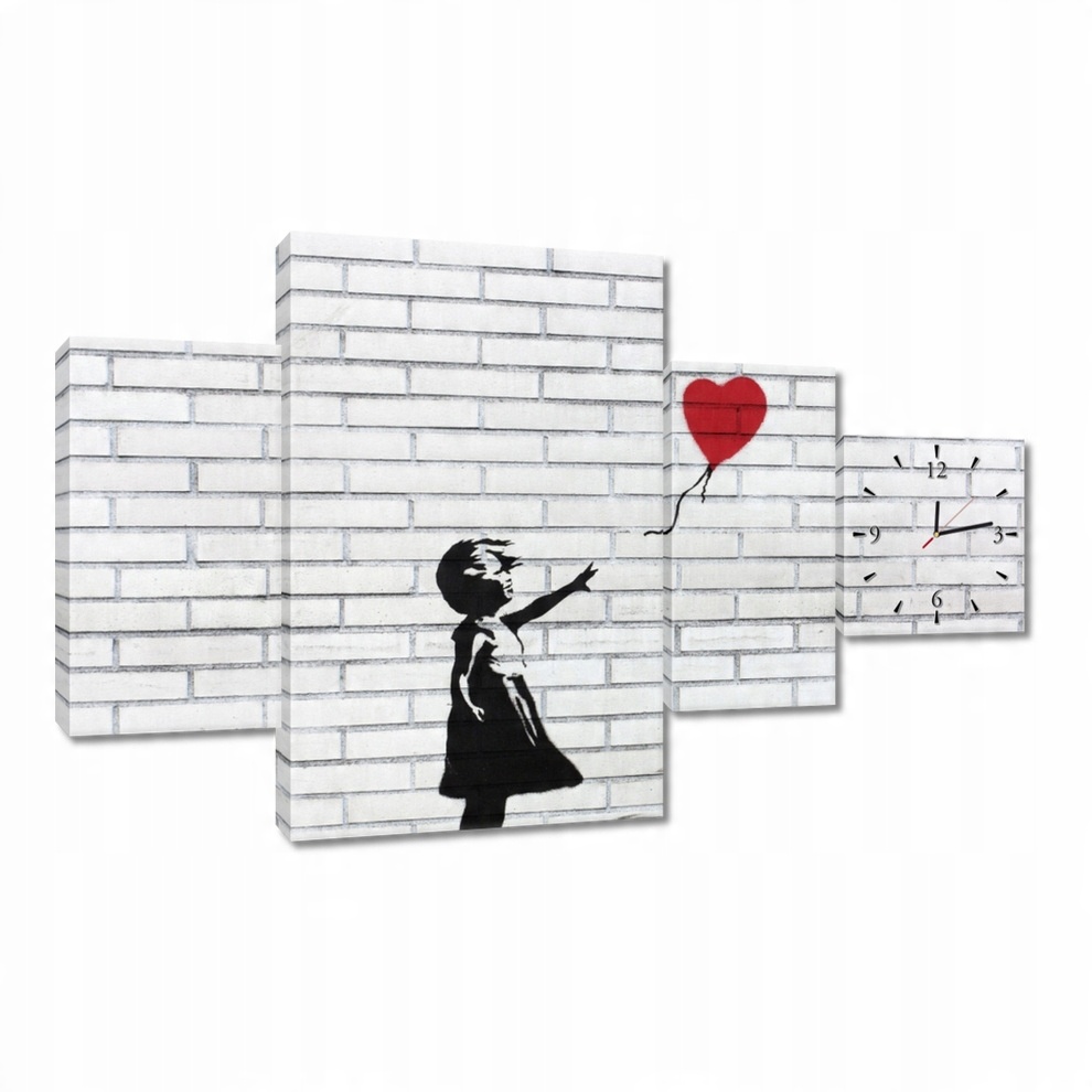 

Zegary 130x80 Banksy Dziewczynka Balon