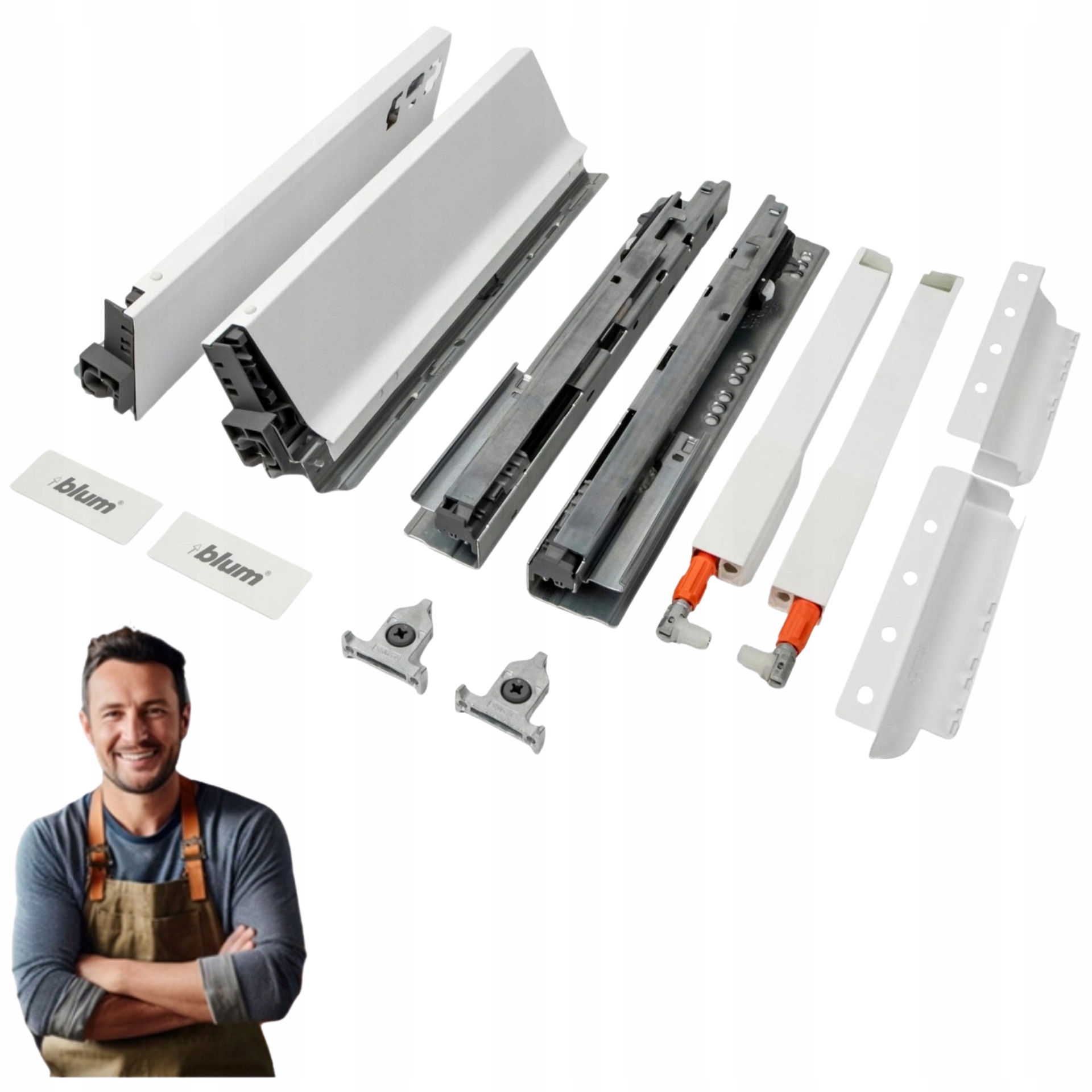Zásuvka Blum Tandembox Antaro 270 mm C stredná 167 mm biela