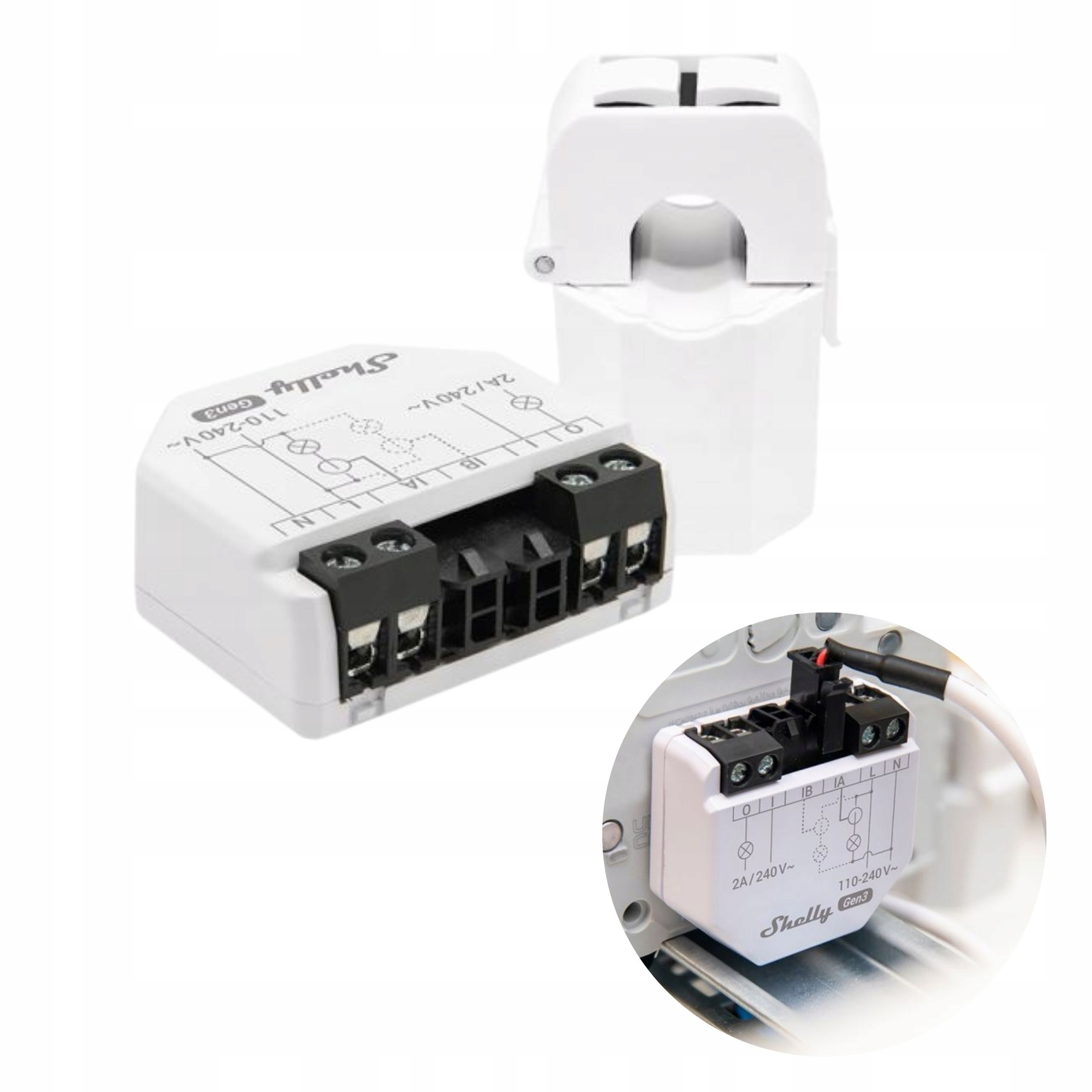 Shelly Em Gen3 Počítadlo energie 2-kanálové WiFi Bluetooth Ct 50A