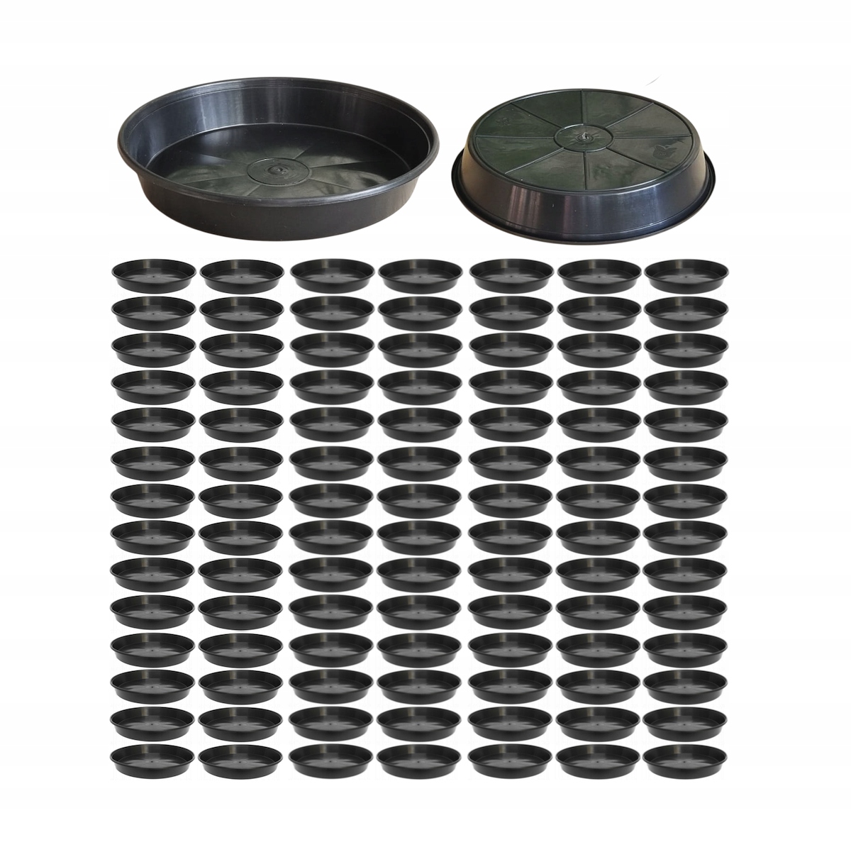 Podstavce pod květináče DonKwiat P18 18 cm černé kulaté x 100ks