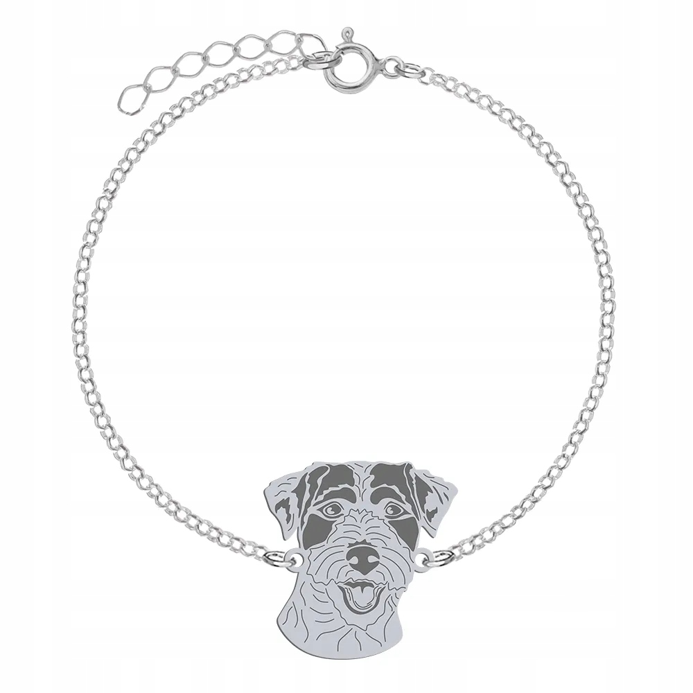 Stříbrný náramek s psem Parson Russell Terrier Stříbro 925 Žena Gravírování