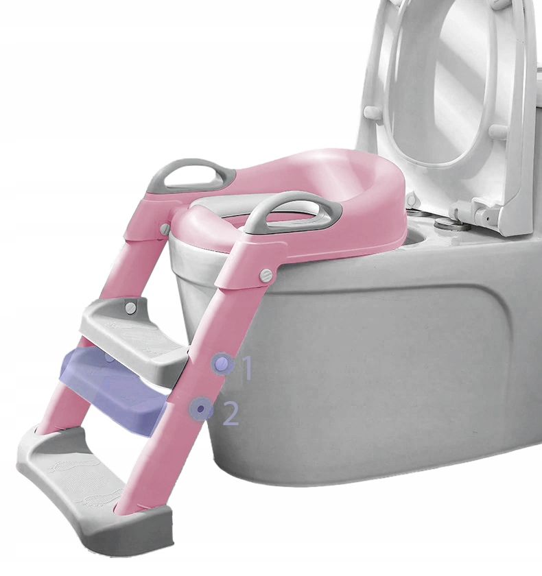 NAKŁADKA NA SEDES WC Z DRABINKĄ DZIECIĘCA SIEDZISKO ANTYPOŚLIZGOWE PODNÓŻEK Szerokość produktu 15 cm