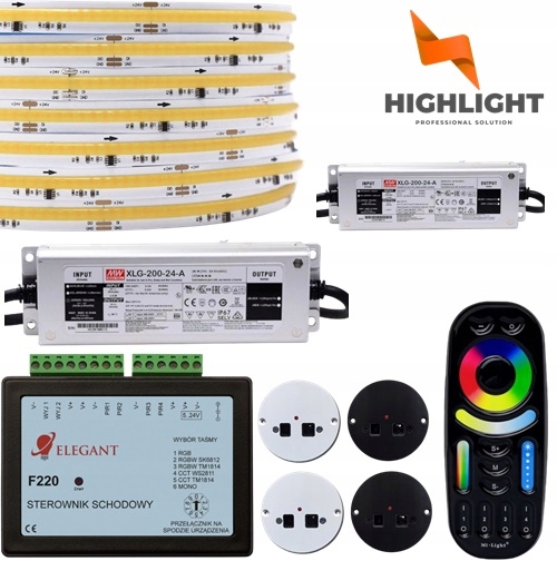 30m Schodiskový set Kaskádový poloposchodie Páska Cob Cct 11W 24V WS2811