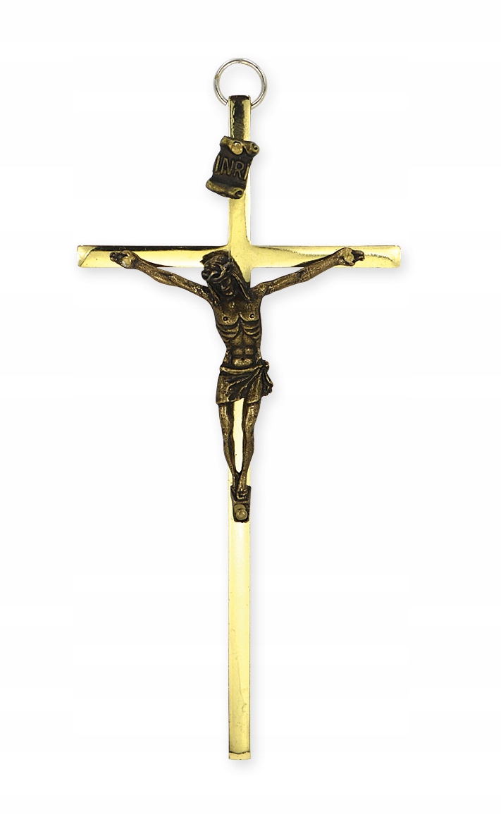 

Metalowy Złoty Krzyż Na Ścianę 17 CM