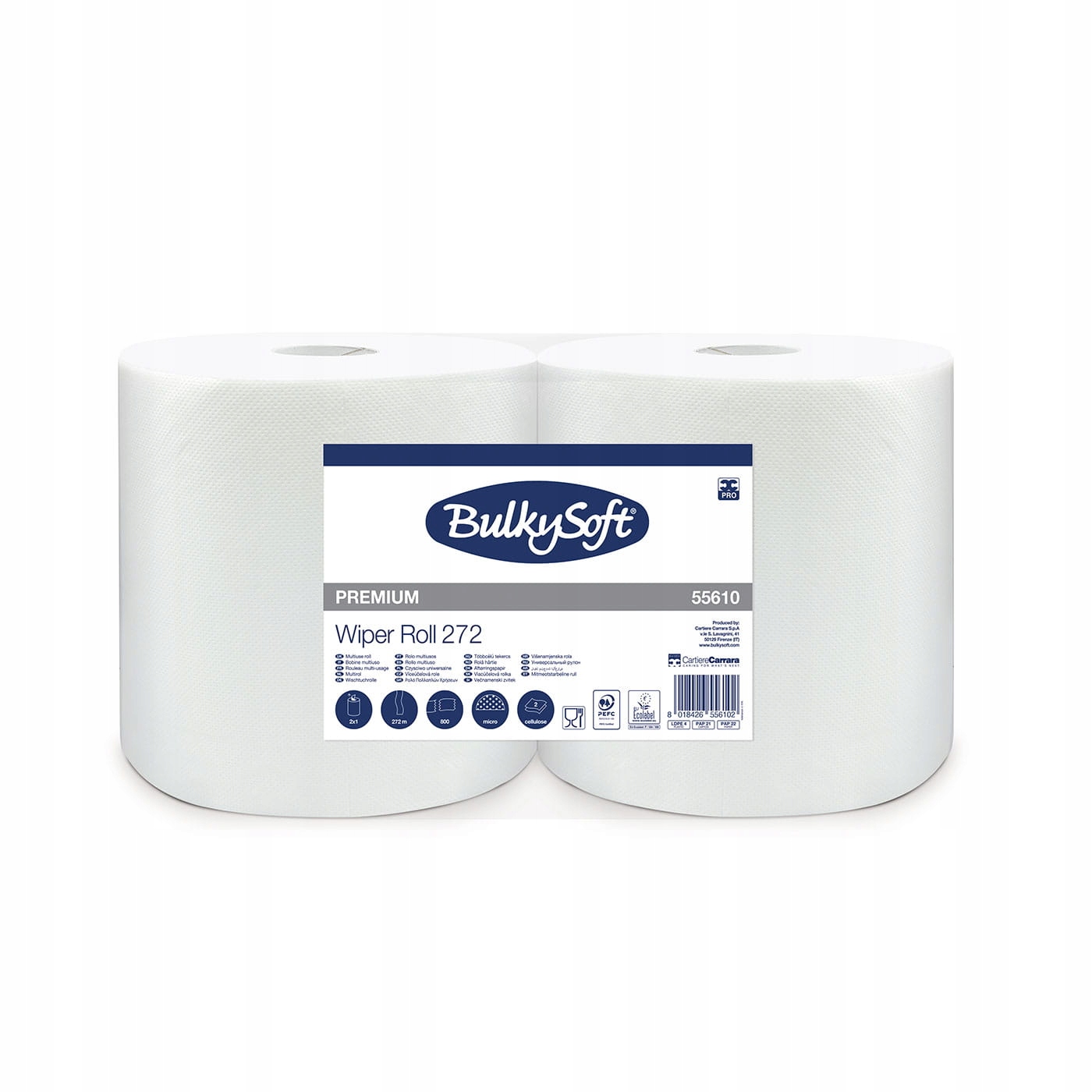 Levně Čisticí Utěrka papír Classic, 2 vrstvy, bílá barva, celulóza, délka