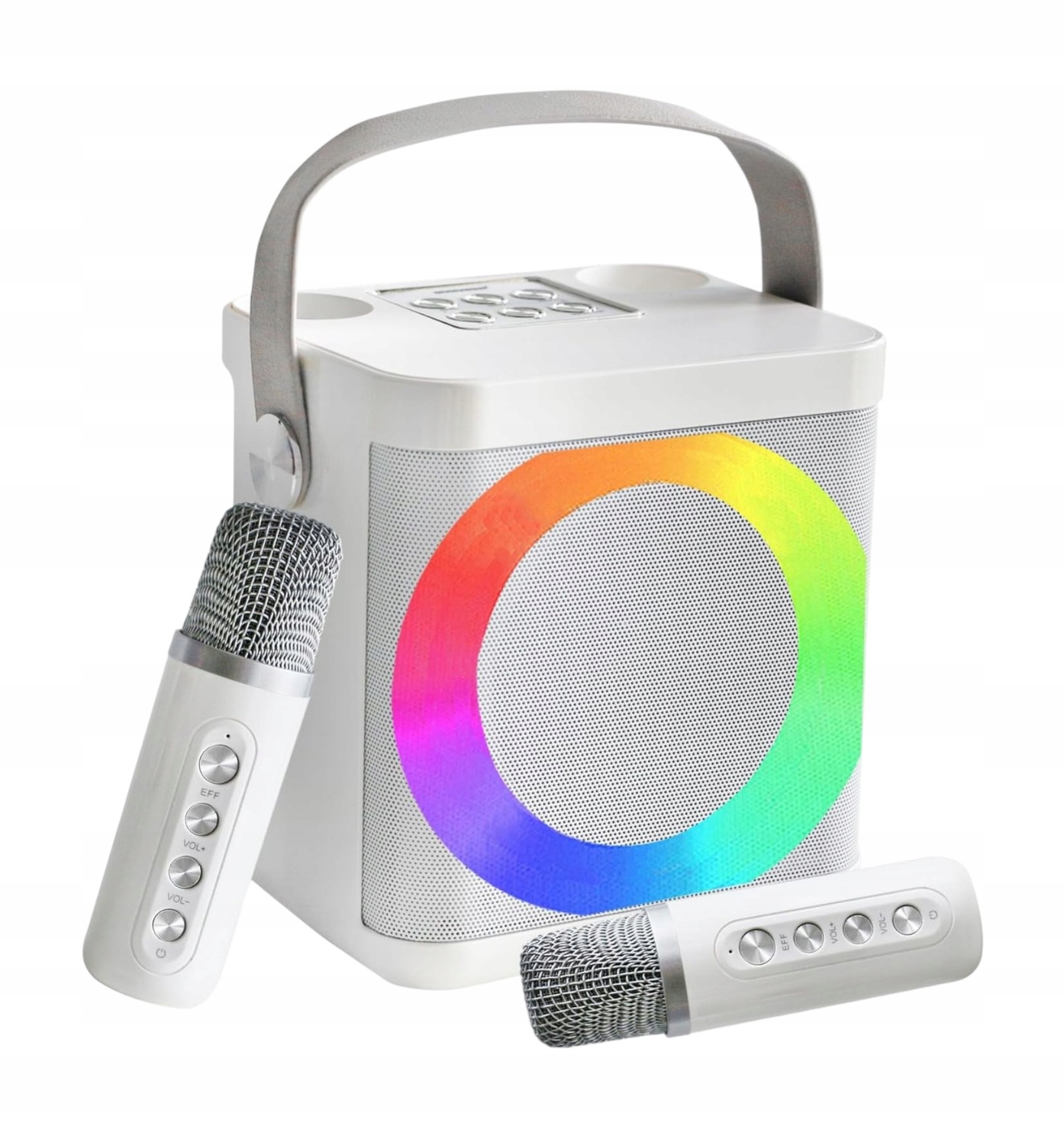 Mumuwind Sada pro karaoke Bluetooth reproduktor přenosný, 2 Led Rgb mikrofony