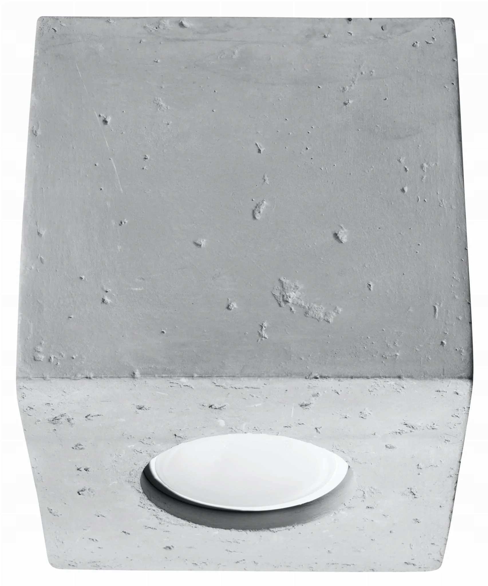 Betonové bodové stropní svítidlo šedé čtvercové 10 cm spot GU10 Sollux