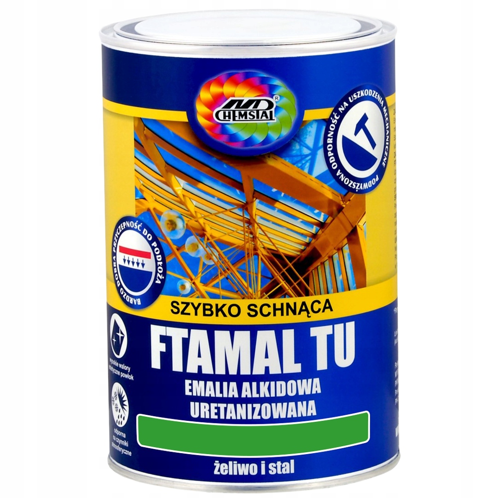 Emalia alkidowa Ftamal Tu Chemstal Zielony Ral 6018 10L