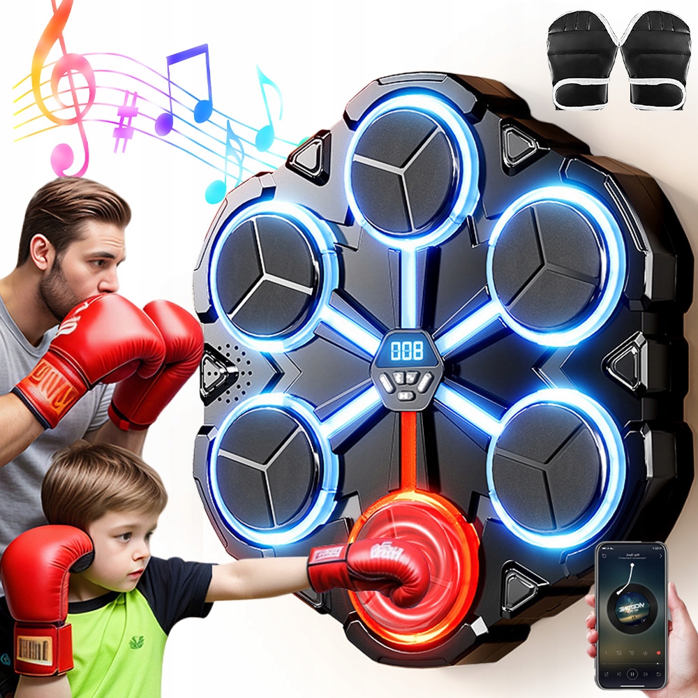 Hudební Boxovací Stroj Bluetooth Boxovací Kotouč 9 Rychlostí Rukavice