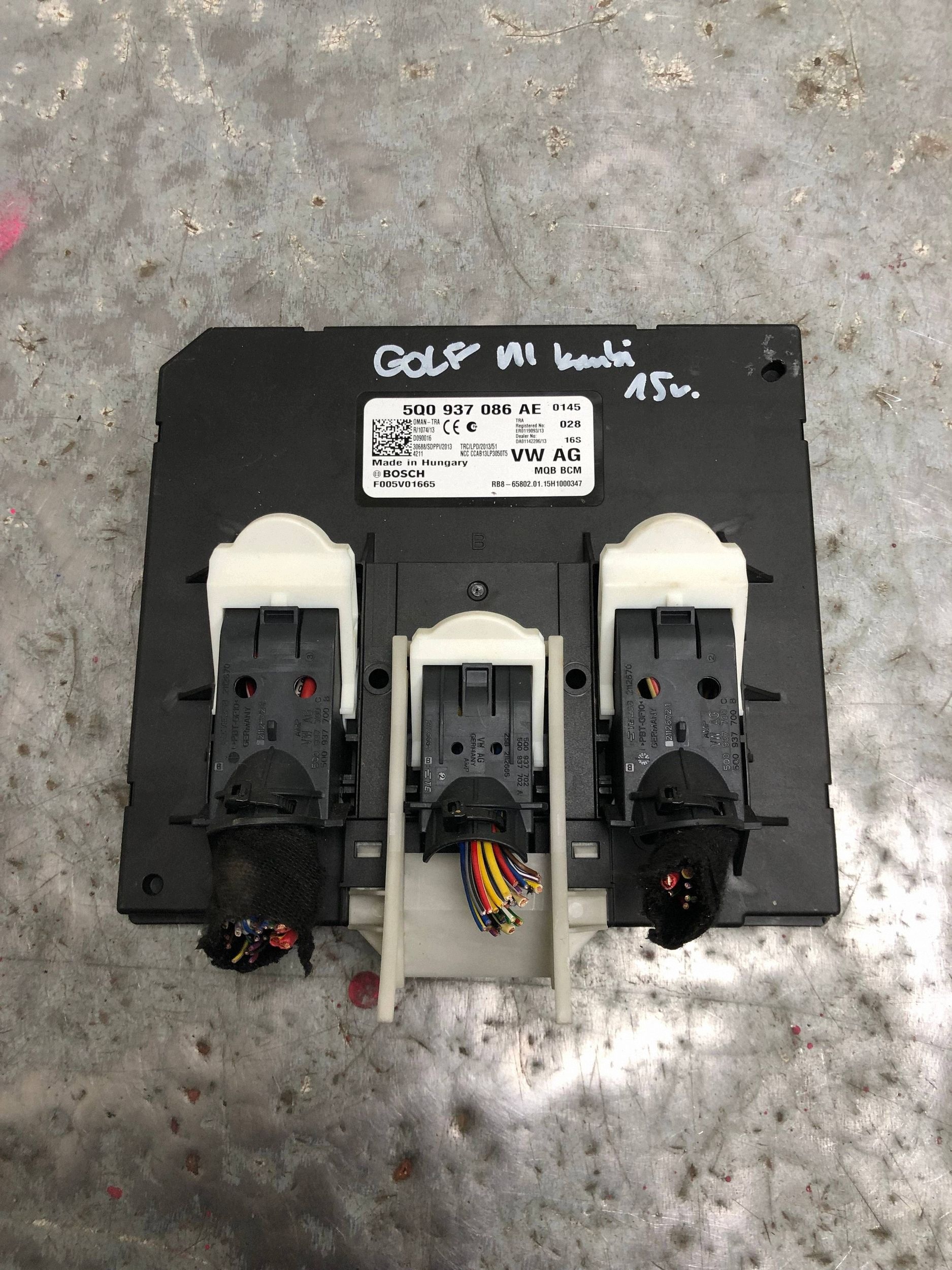 module control unit KOMFORTU VW GOLF VII KOMBI 5Q0937086AE