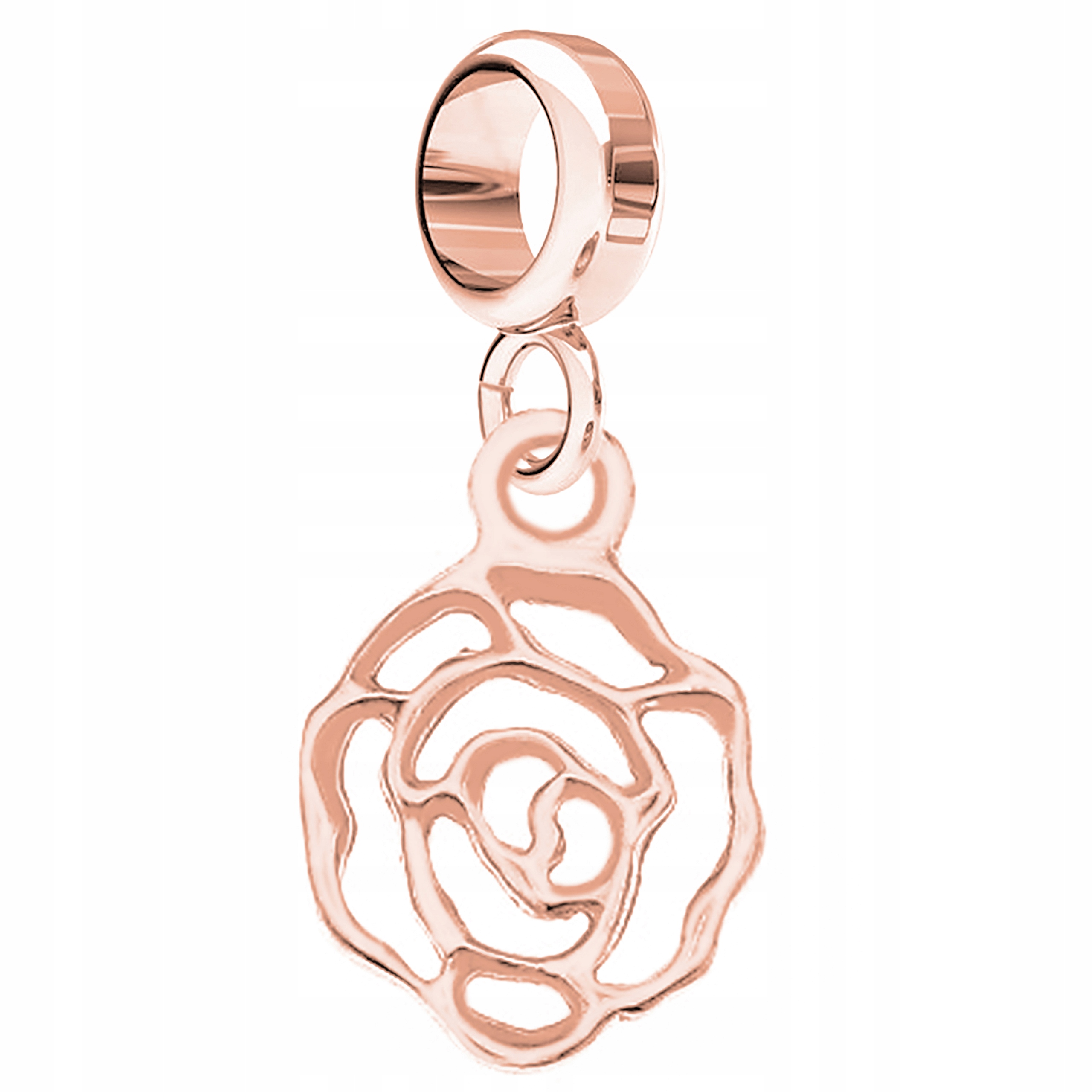 Charms Pozlacený Růže Květina Plech s Květem Květina Tulipán Stříbro 925