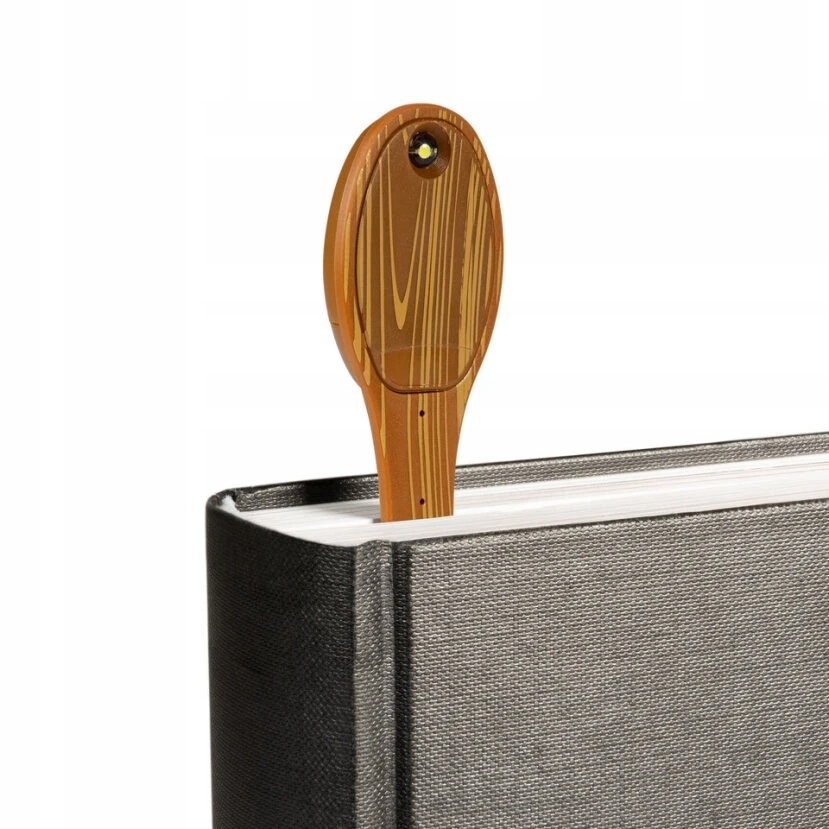 Lampka zakładka do książki na baterie drewno lampka do czytania z klipsem Marka Thinking Gifts