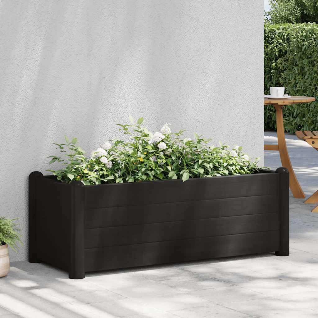 Vyvýšený kvetináč, Pp, antracitový, 100x43x35 cm
