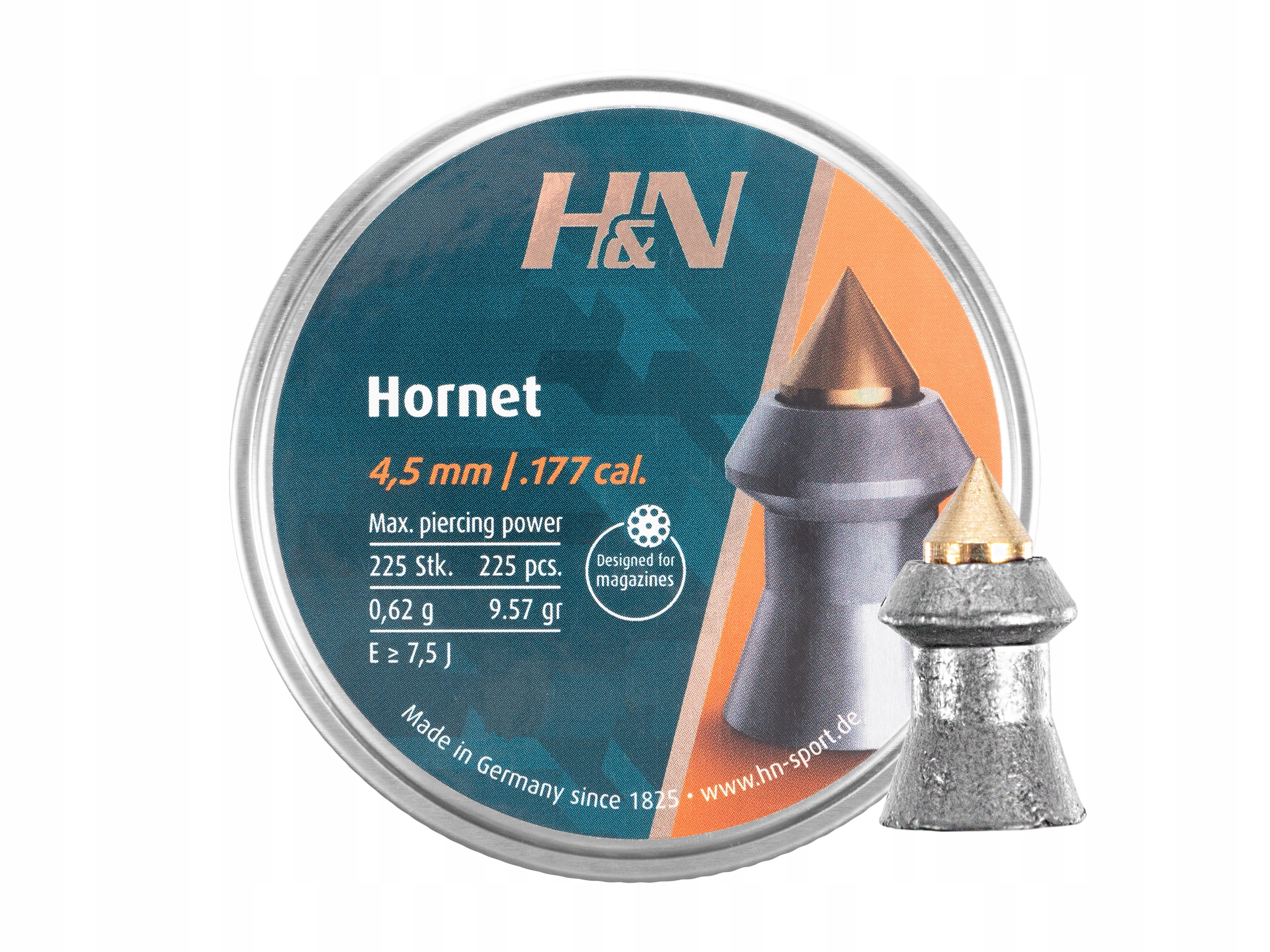 Śrut diabolo H&n Hornet 4,5 mm 225 szt.