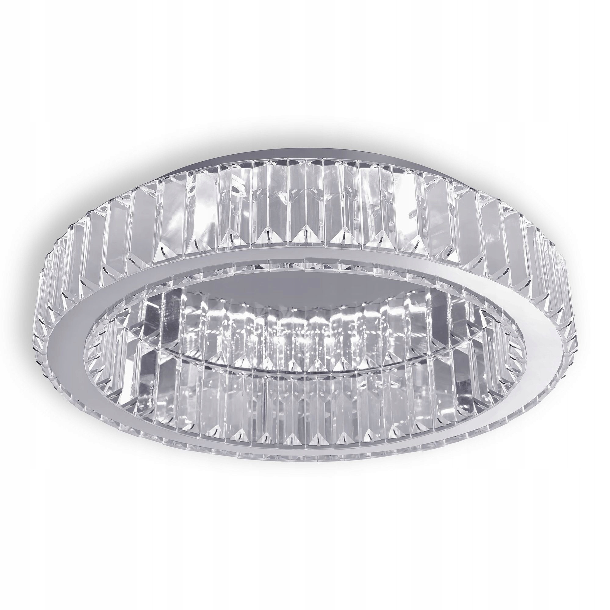 Stropné Svietidlo Kryštálový Led APP1744-C 50 cm Chrom Lampa Okrúhly Led krúžok