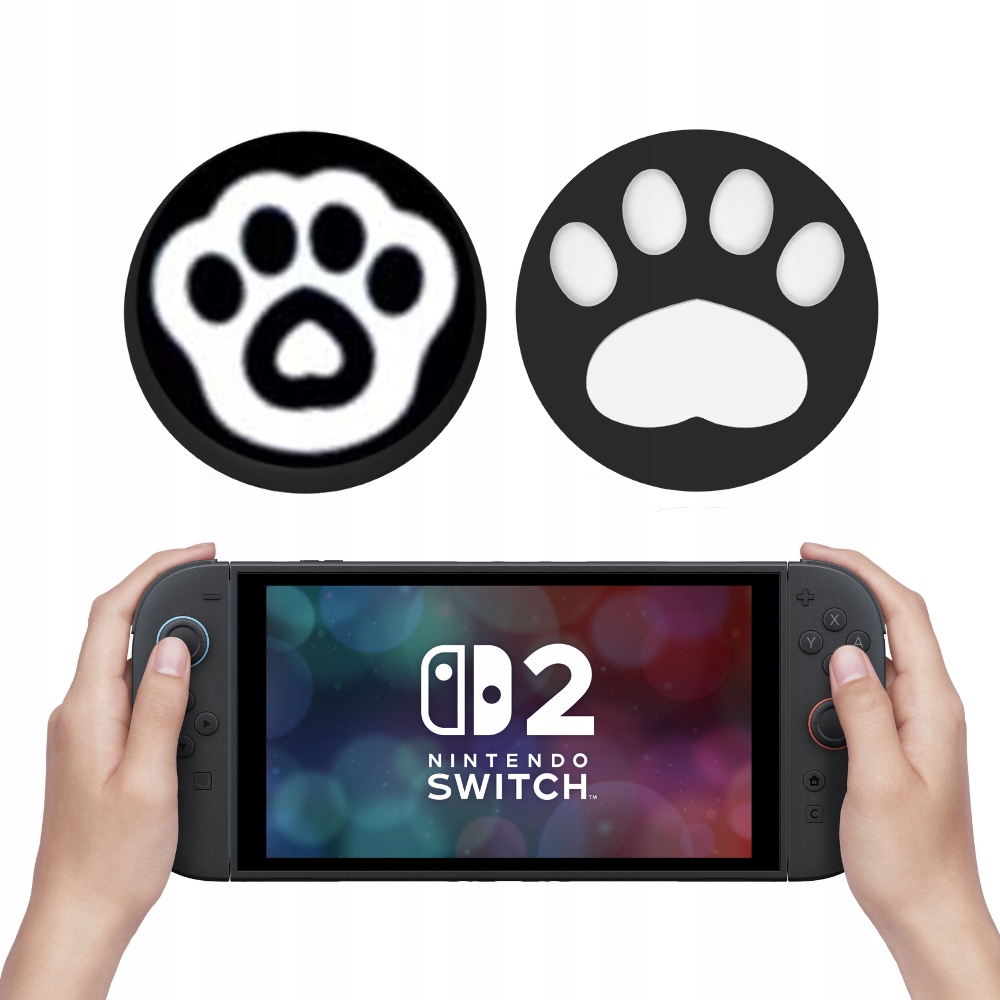 You2K 2 x nakładka silikonowa w łapki para 2 szt do Switch 2 czar-biały